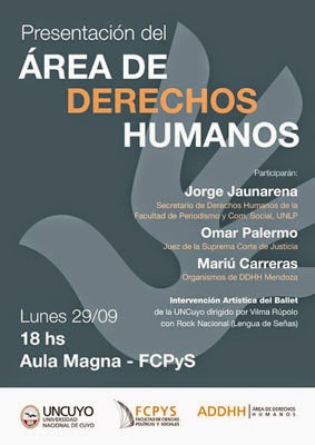 Nueva área de Derechos Humanos en la UNCUYO