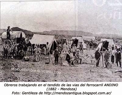 El primer tren en Mendoza