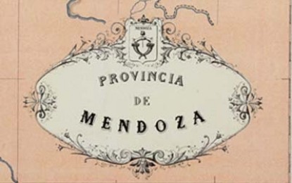 Antiguo mapa de la Provincia de Mendoza