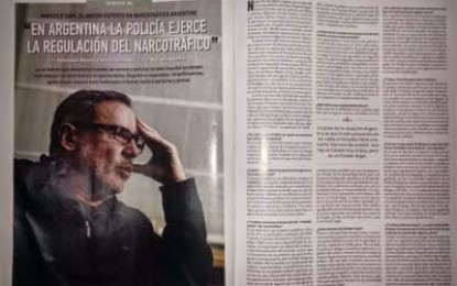 Sain: “En Argentina la policía ejerce la regulación del narcotráfico”