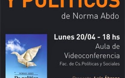 Presentación del libro «De política y políticos» de Norma Abdo