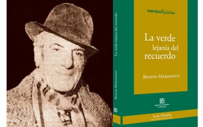 Cultura reedita “La verde lejanía del recuerdo” de Benito Marianetti