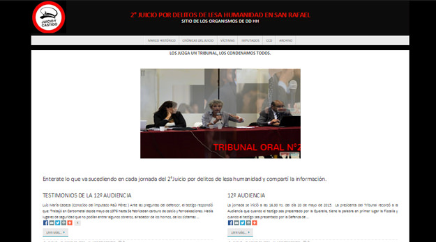 Blog sobre el II Juicio por Delitos de Lesa Humanidad en San Rafael