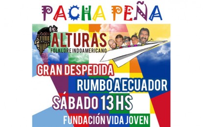 Gran peña de despedida del Grupo Alturas en el día de la Pacha Mama