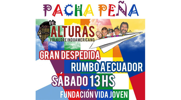 Gran peña de despedida del Grupo Alturas en el día de la Pacha Mama