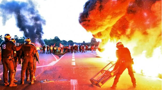 Huelgas y poder en Francia