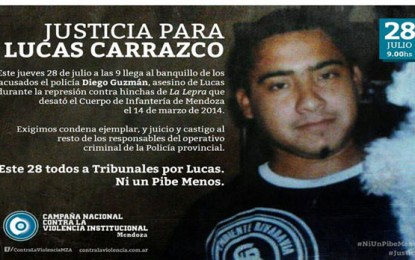 Comienza el juicio por el asesinato de Lucas Carrazco