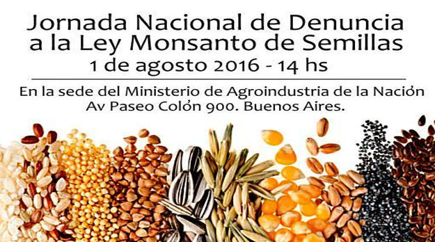 Argentina: Jornada Nacional de denuncia a la nueva Ley de Semillas