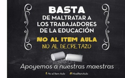 Los trabajadores de la educación decimos no al Ítem Aula