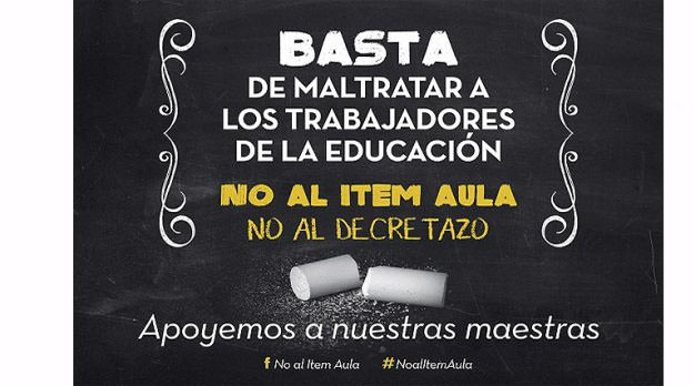 Los trabajadores de la educación decimos no al Ítem Aula