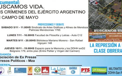 Proyección y debate del documental » Buscamos Vida. Los crímenes del Ejercito Argentino en Campo de Mayo»