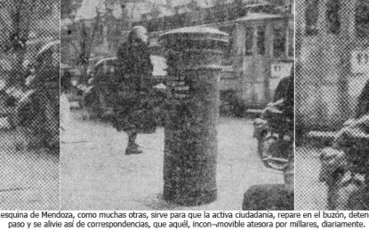 Buzones en la ciudad de Mendoza