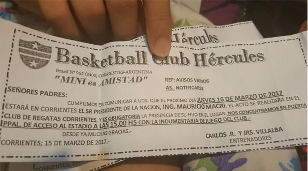 Obligaban a llevar a sus hijos al acto de Macri