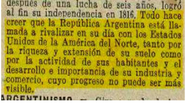 Reflexiones sobre la grandeza de la Nación y la racionalidad