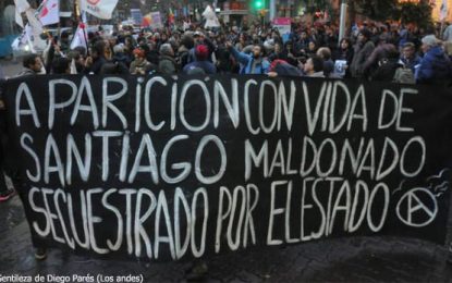 Cientos de mendocinos pidieron la aparición con vida de Santiago Maldonado