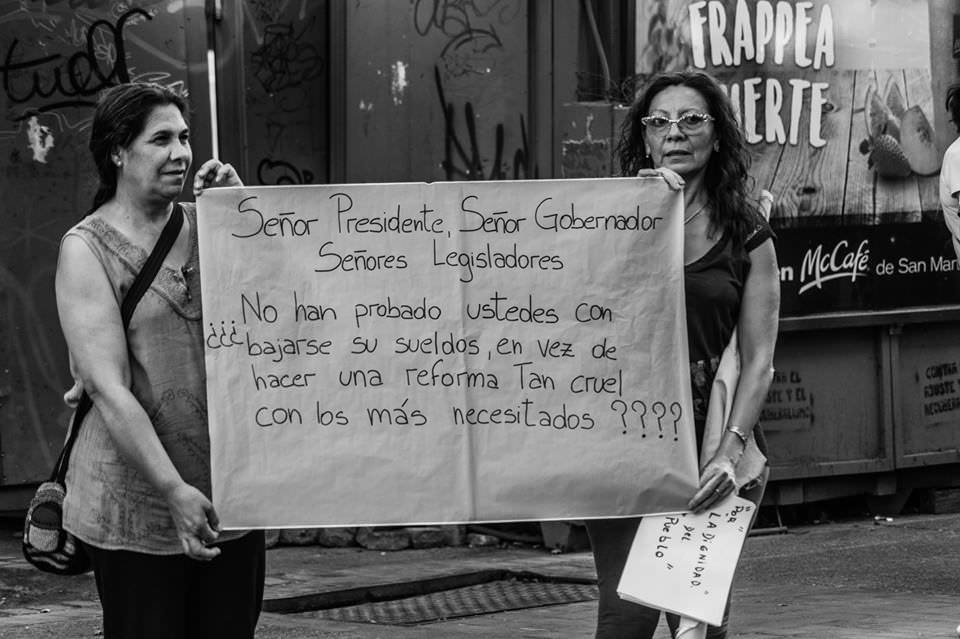 “Abajo la reforma previsional”