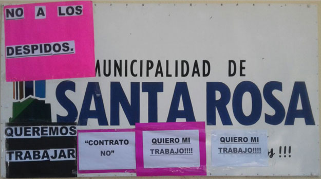 La municipalidad de Santa Rosa despidió a más de 150 trabajadores
