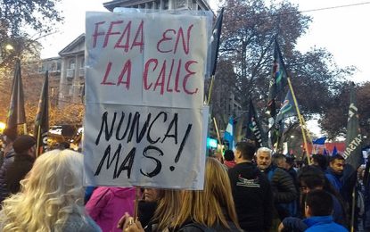 Alertan sobre posible represión social por parte de las FFAA