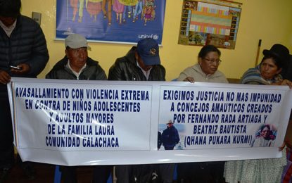 Chuñavi y varias comunidades conviven con la masacre diaria