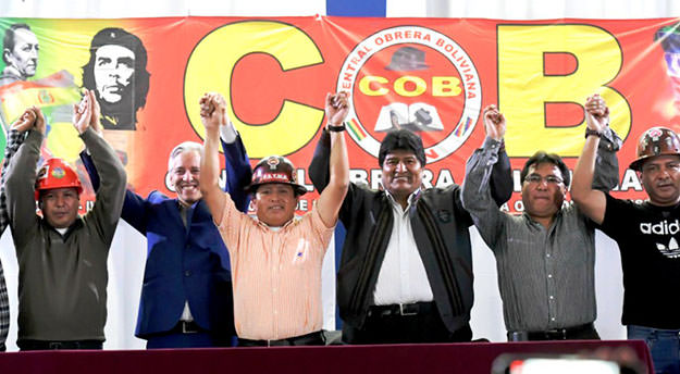 La COB proclamó al binomio Evo-Álvaro para las presidenciales de 2019