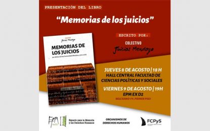 Presentación del libro “Memorias de los juicios por delitos de lesa humanidad