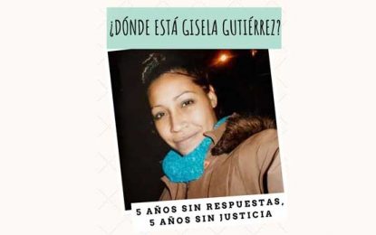 A cinco años de la desaparición de Gisela Gutiérrez exigimos justicia