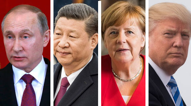 Tres líderes mundiales cultos y uno que es un idiota